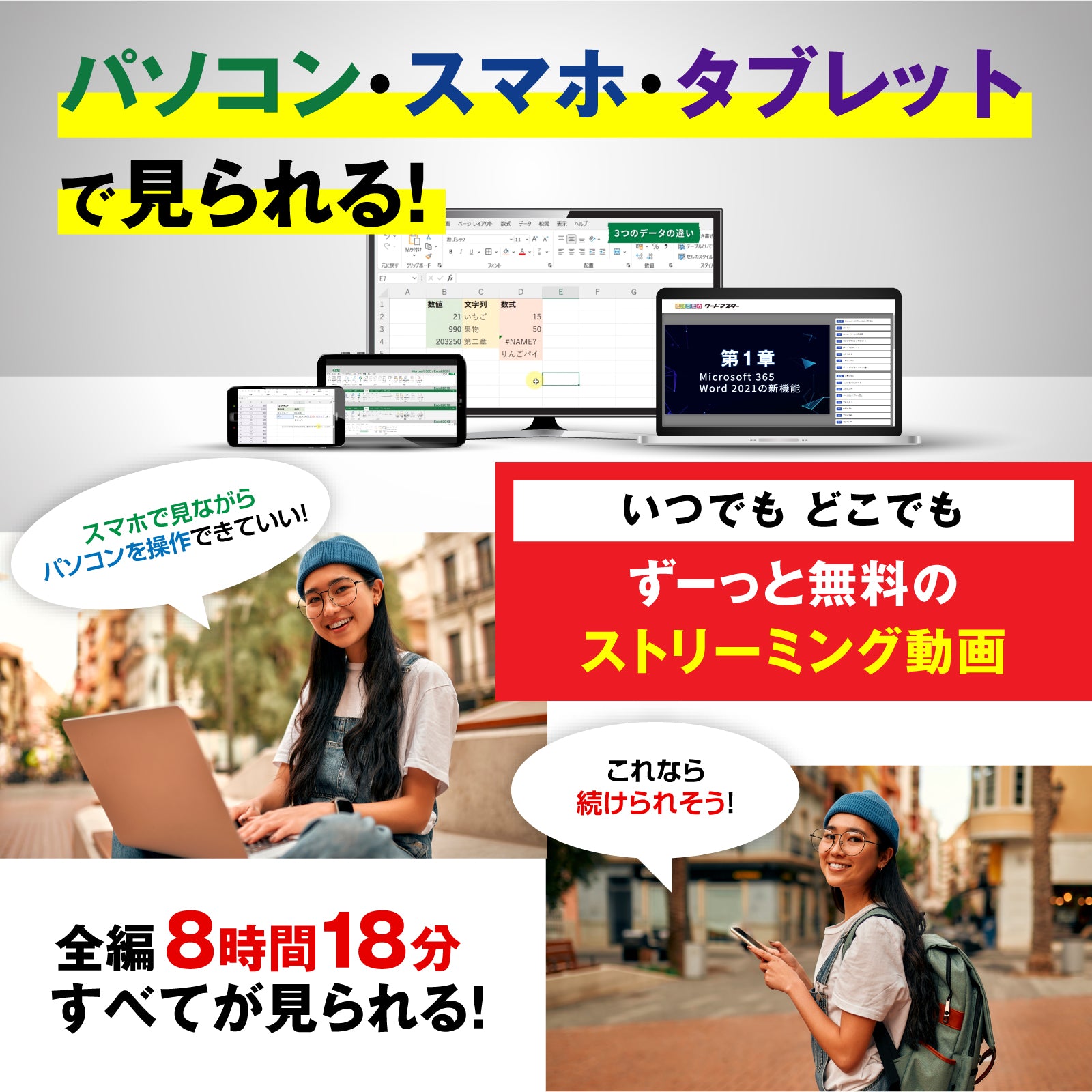 誰でもたった一日で基本が身につく!エクセル&ワード&タイピング